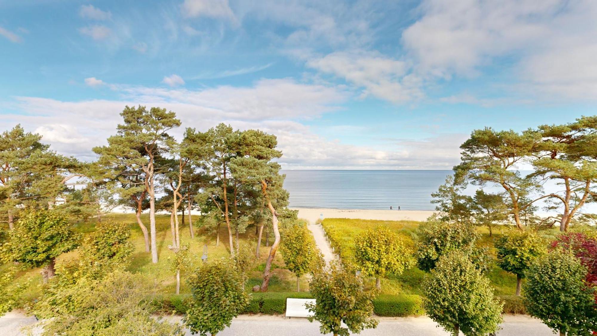 Fewo Direkt Am Strand Mit Meerblick Und Balkon,Villa Glueckspilz, بينز المظهر الخارجي الصورة